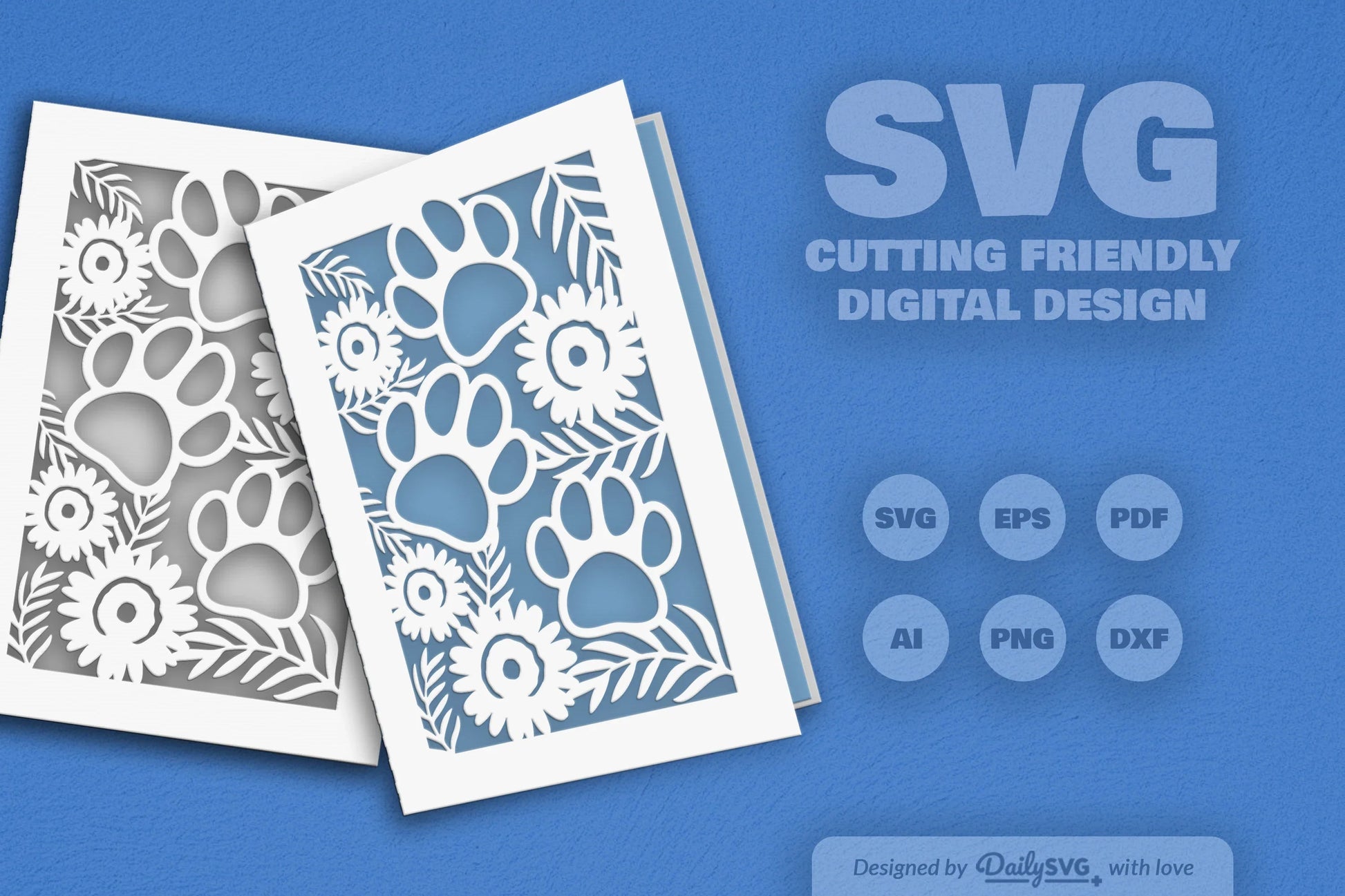 Floral Paw SVG Bundle for Pet Lovers 3 - CraftNest - Digital Crafting and Art
