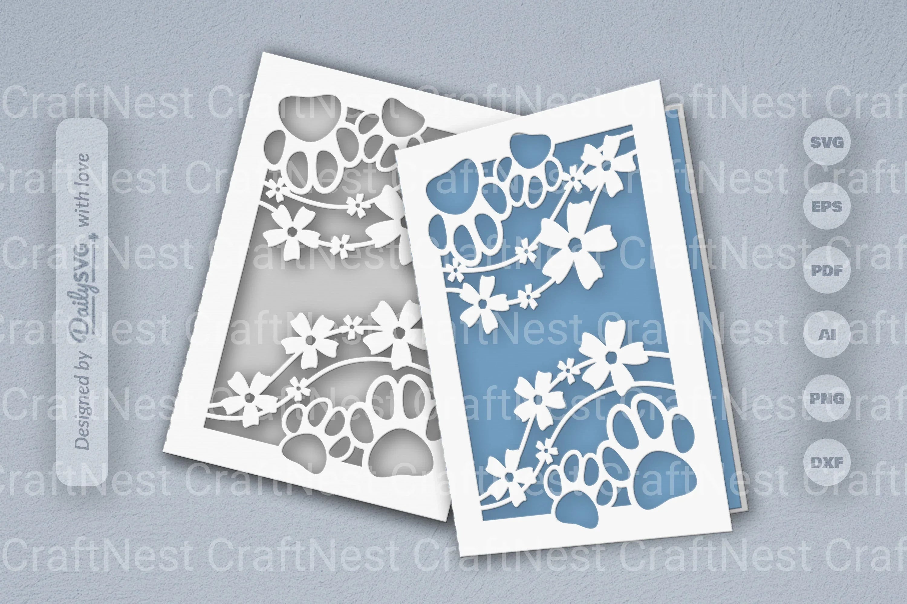 Floral Paw SVG Bundle for Pet Lovers