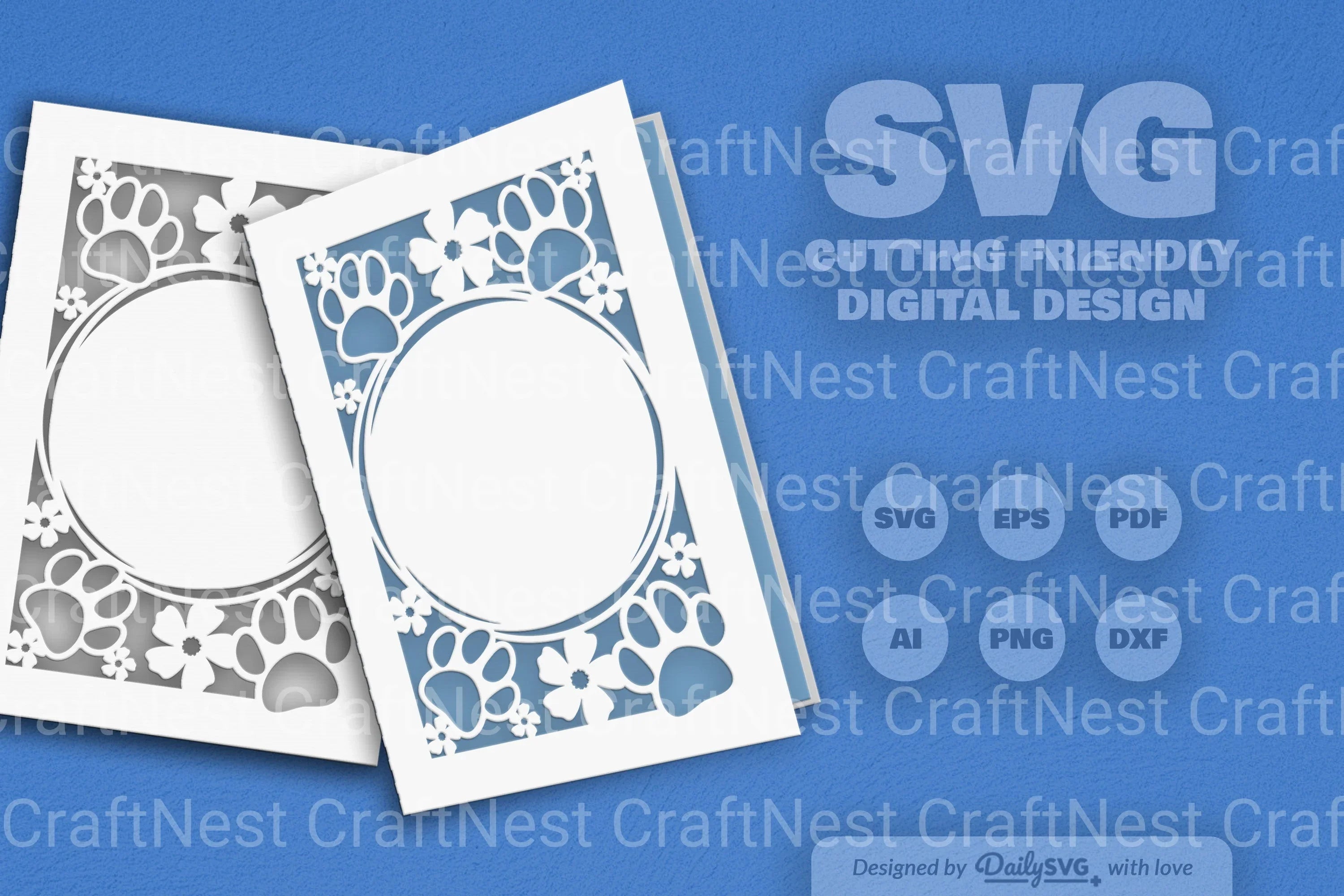Floral Paw SVG Bundle for Pet Lovers