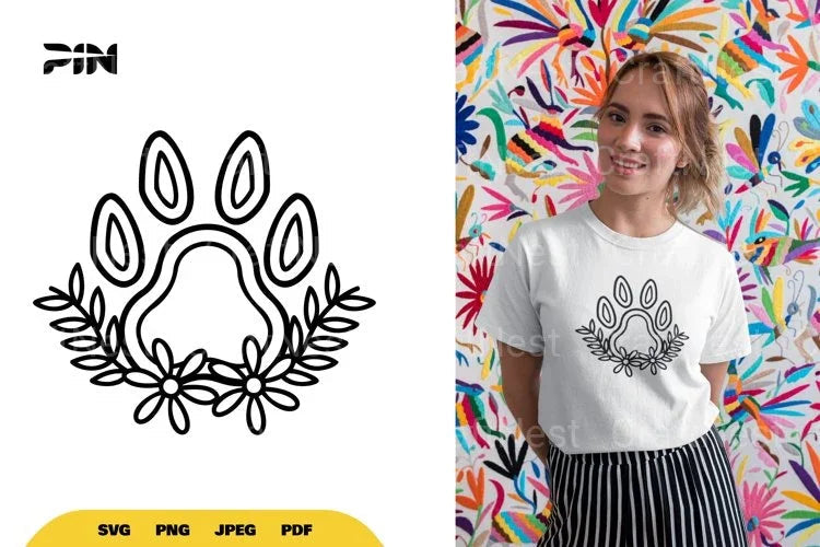 Floral Paw SVG Bundle - CraftNest - Digital Crafting and Art