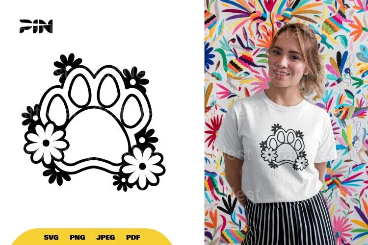 Floral Paw SVG Bundle - CraftNest - Digital Crafting and Art