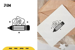 Floral Pencil SVG Bundle - CraftNest - Digital Crafting and Art