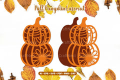Floral Pumpkin Laser Cut SVG Bundle - CraftNest - Digital Crafting and Art
