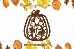 Floral Pumpkin Laser Cut SVG Bundle - CraftNest - Digital Crafting and Art