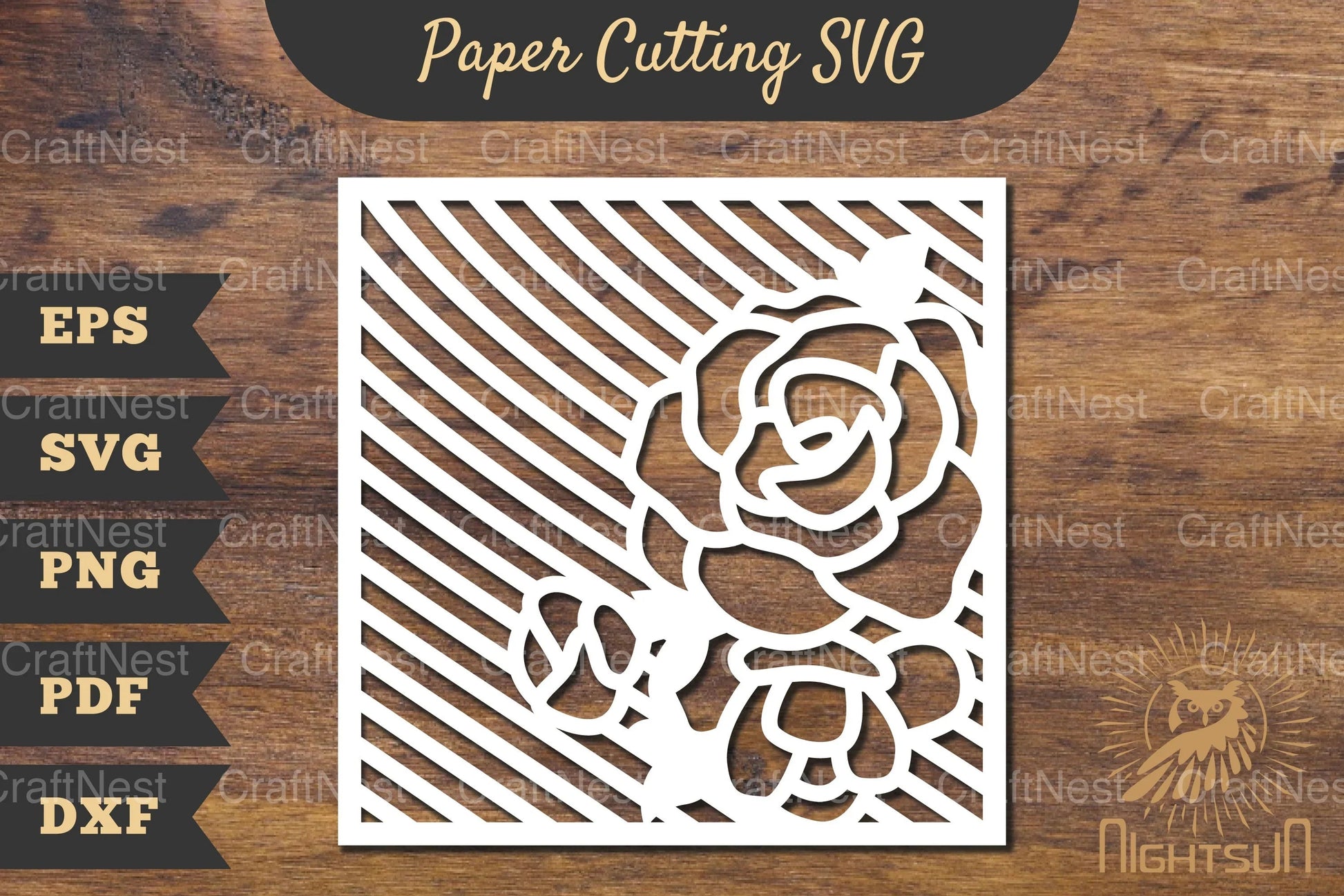 Floral Rectangle Frame Papercut SVG Bundle - CraftNest - Digital Crafting and Art
