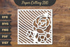 Floral Rectangle Frame Papercut SVG Bundle