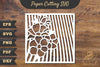 Floral Rectangle Frame Papercut SVG Bundle
