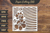 Floral Rectangle Frame Papercut Clipart Bundle