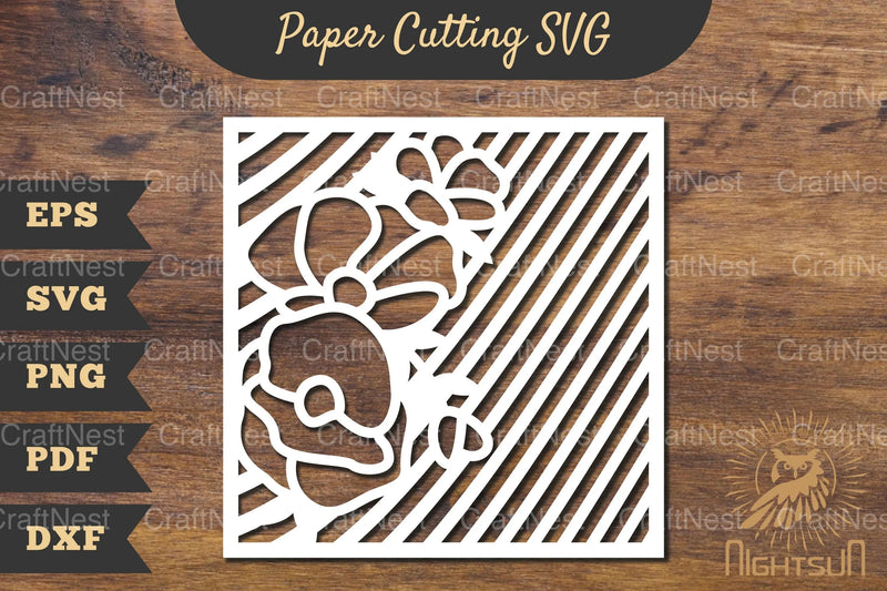 Floral Rectangle Frame Papercut Clipart Bundle - CraftNest - Digital Crafting and Art