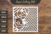 Floral Rectangle Frame Papercut Clipart Bundle