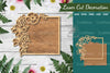 Floral Rectangle Laser Cut Sign Clipart Bundle