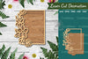 Floral Rectangle Laser Cut Sign Clipart Bundle