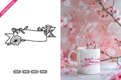 Floral Ribbon Border SVG Bundle - CraftNest - Digital Crafting and Art