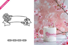 Floral Ribbon Border SVG Bundle - CraftNest - Digital Crafting and Art