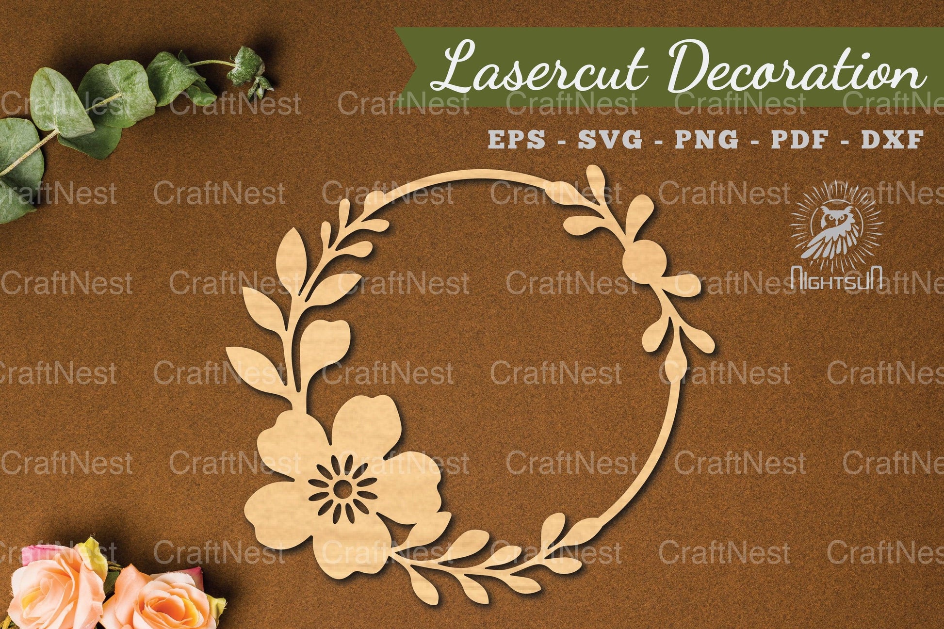 Floral Round Lasercut Decoration Clipart Bundle - CraftNest - Digital Crafting and Art