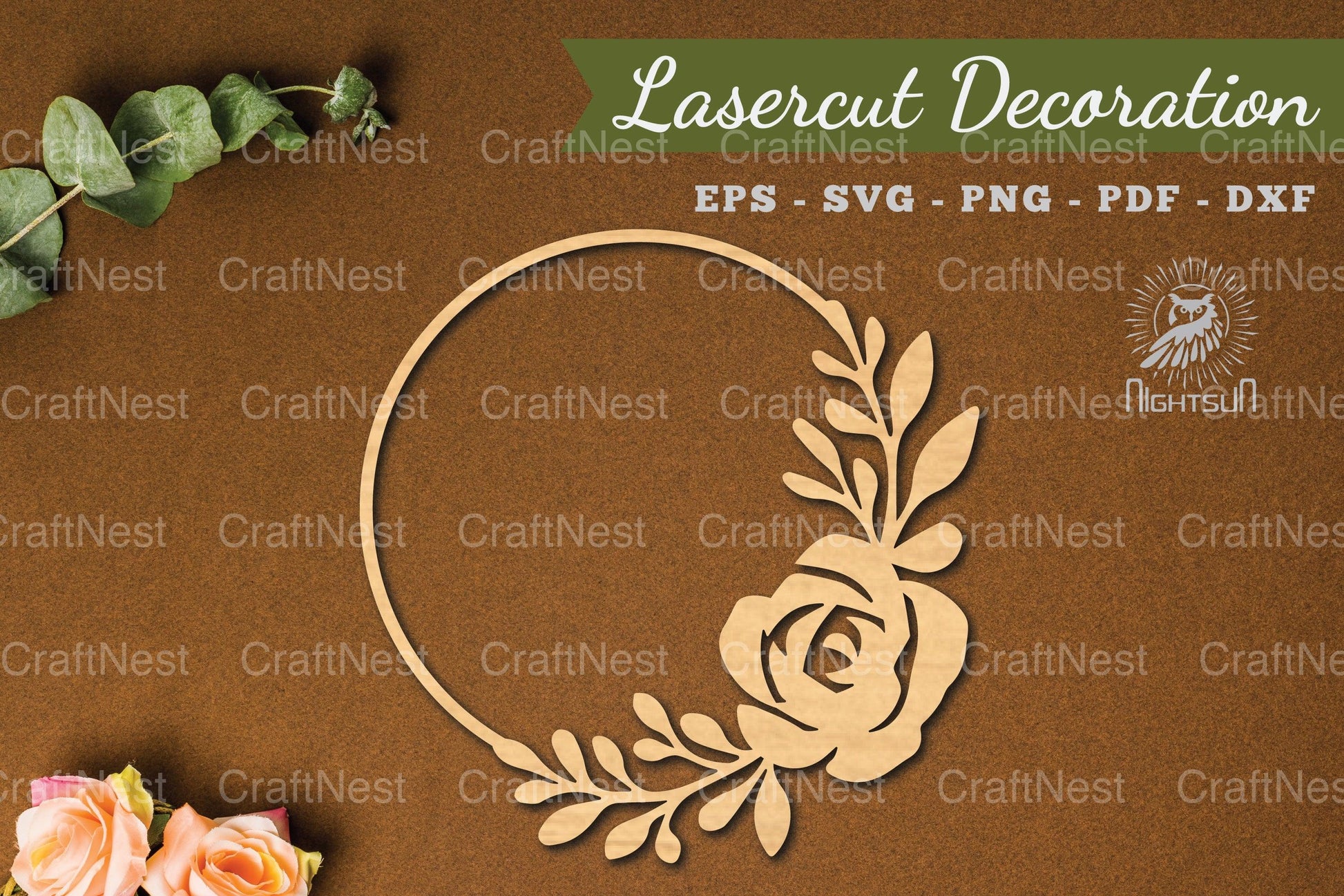 Floral Round Lasercut Decoration Clipart Bundle - CraftNest - Digital Crafting and Art