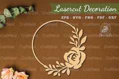 Floral Round Lasercut Decoration Clipart Bundle - CraftNest - Digital Crafting and Art