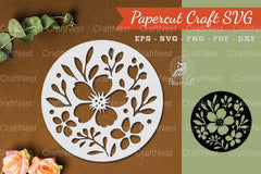 Floral Round Paper Cut Clipart Bundle - CraftNest - Digital Crafting and Art