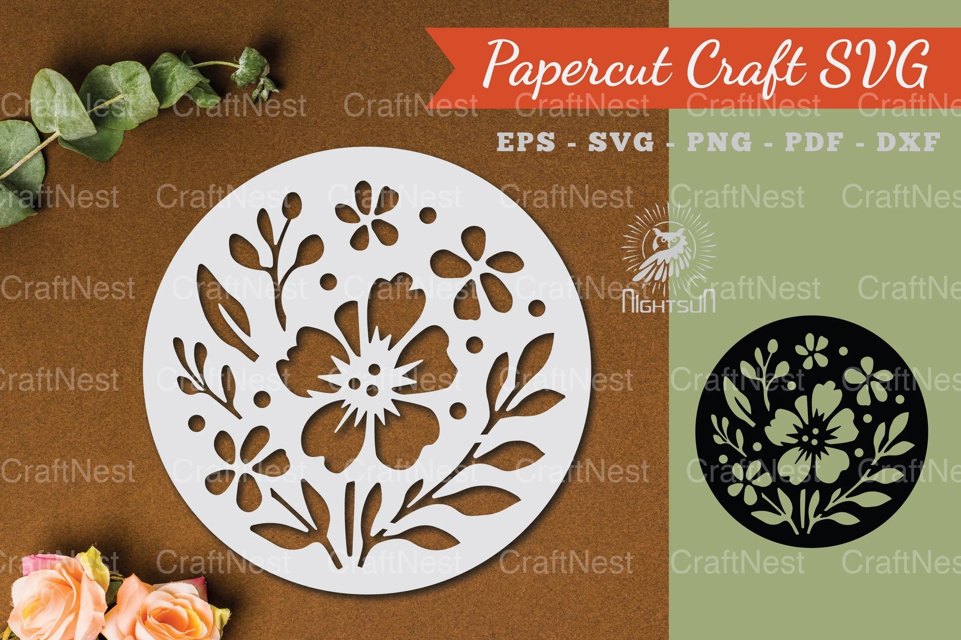 Floral Round Paper Cut SVG Bundle - CraftNest - Digital Crafting and Art