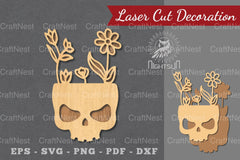 Floral Skull Laser Cut Decoration Clipart Bundle - CraftNest - Digital Crafting and Art