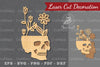 Floral Skull Laser Cut Decoration Clipart Bundle