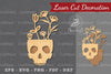Floral Skull Laser Cut Decoration Clipart Bundle