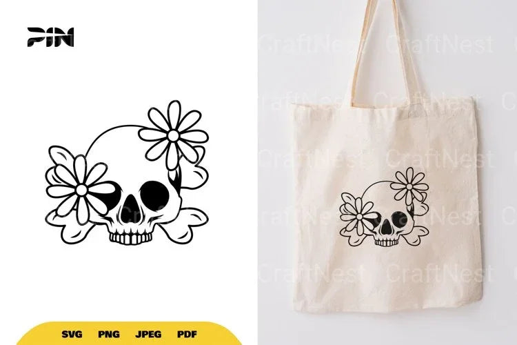 Floral Skull SVG Bundle - CraftNest - Digital Crafting and Art