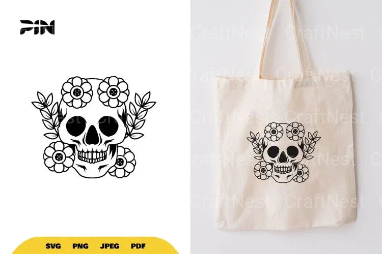 Floral Skull SVG Bundle - CraftNest - Digital Crafting and Art