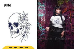 Floral Skull SVG Bundle Clipart - CraftNest - Digital Crafting and Art