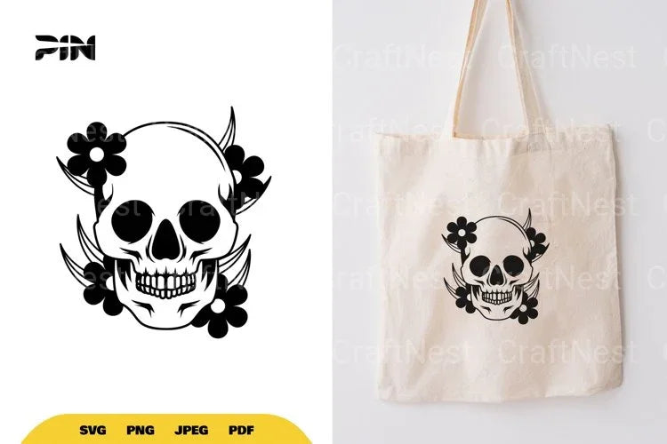 Floral Skull SVG Bundle - CraftNest - Digital Crafting and Art