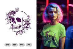 Floral Skull SVG Bundle - CraftNest - Digital Crafting and Art