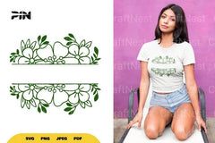 Floral Split Border SVG Bundle - CraftNest - Digital Crafting and Art