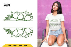 Floral Split Border SVG Bundle - CraftNest - Digital Crafting and Art