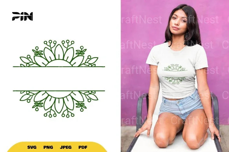 Floral Split Border SVG Bundle - CraftNest - Digital Crafting and Art
