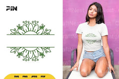 Floral Split Border SVG Bundle - CraftNest - Digital Crafting and Art