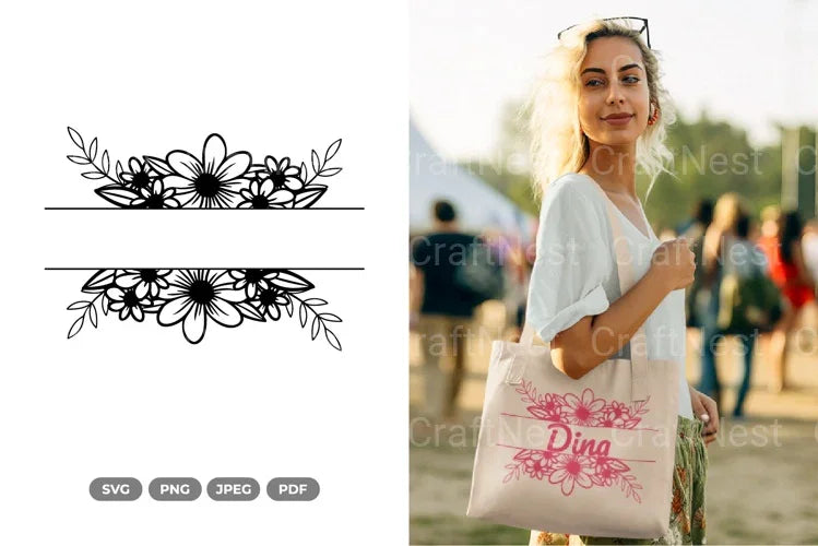 Floral Split Border Clipart Bundle - CraftNest - Digital Crafting and Art