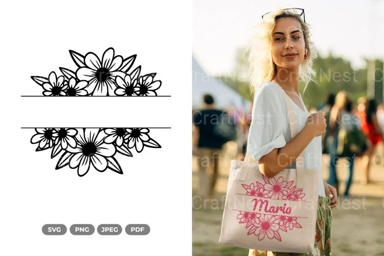Floral Split Border Clipart Bundle - CraftNest - Digital Crafting and Art