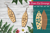 Floral Surfboard Laser Cut Earrings Design Bundle