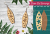 Floral Surfboard Laser Cut Earrings Design Bundle