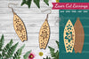 Floral Surfboard Laser Cut Earrings Design Bundle