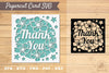 Floral Thank You Papercut Card Design Bundle