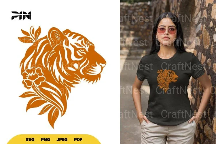 Floral Tiger Nature SVG Bundle - CraftNest - Digital Crafting and Art