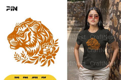 Floral Tiger Nature SVG Bundle - CraftNest - Digital Crafting and Art