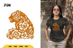 Floral Tiger Nature SVG Bundle - CraftNest - Digital Crafting and Art