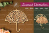 Floral Umbrella Laser Cut Decoration Clipart Bundle