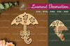 Floral Umbrella Laser Cut Decoration Clipart Bundle