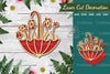 Floral Umbrella Laser Cut Decoration Clipart Bundle