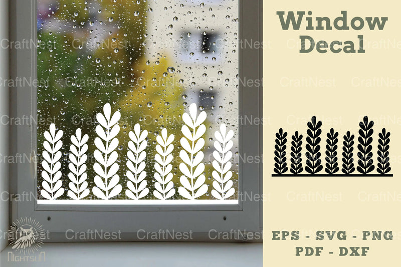 Floral Window Decal SVG Bundle - CraftNest - Digital Crafting and Art