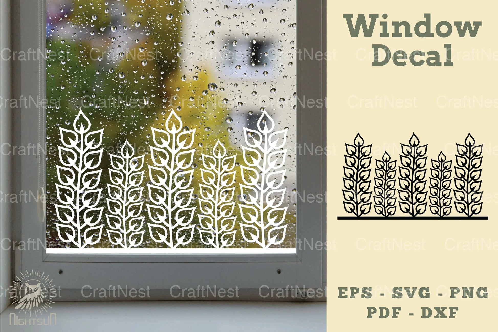 Floral Window Decal Clipart Bundle - CraftNest - Digital Crafting and Art