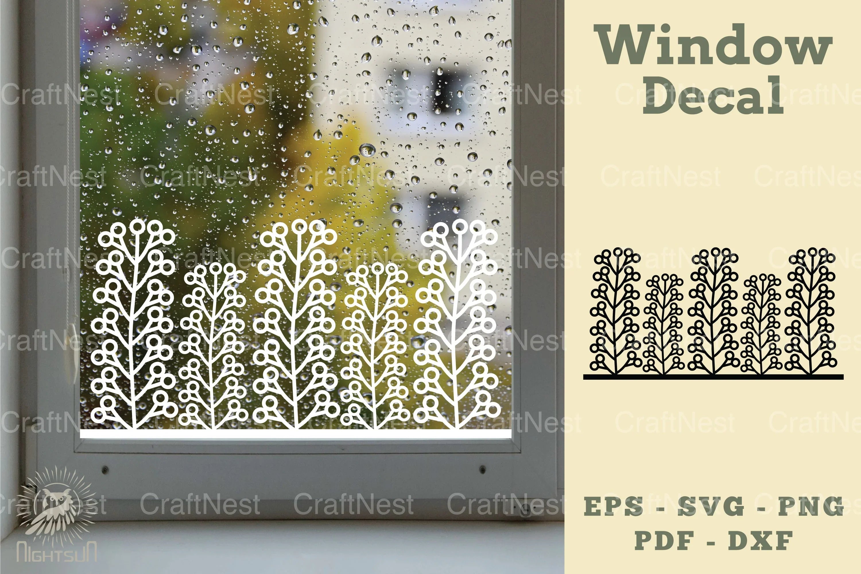 Floral Window Decal Clipart Bundle - CraftNest - Digital Crafting and Art